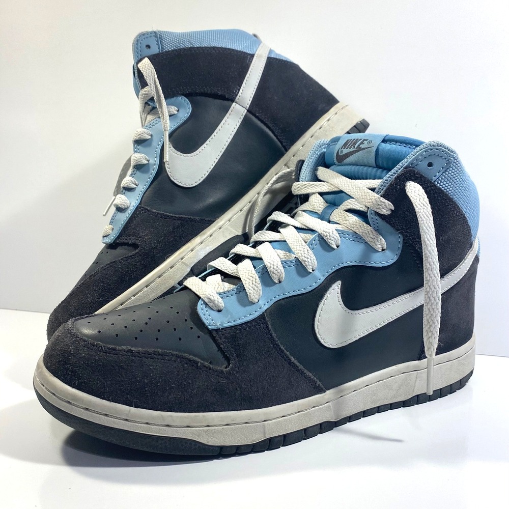 Nike Mens Size 9.5 Dunk High Anthracite Worn Blue 317982-050